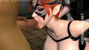 Busty 3D Hentai Whore Gives Head anime animation and cartoon porn