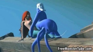 3D Little Mermaid Ariel Gets Fucked Hard By Ursula anime fantasy and cartoon