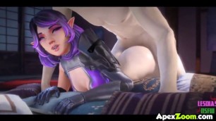 Horny ass 3D video game babes get hammered