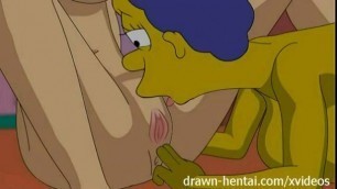 Lesbian Hentai Lois Griffin and Marge Simpson cartoon family porn