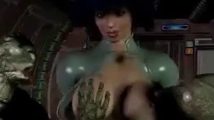 3d Monster Hot Girl Brutally Raped From Space Alien Monsters