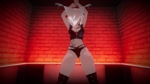 Virtual Curvy Anime Teen with Cat Ears Performs Sexy Dance for you
