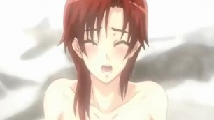 Big Titted Hentai Girl gets fucked in Hot Springs