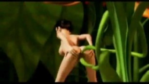 3D Babe Fucked by Giant Tentacled Flower!