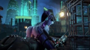 Overwatch Widowmaker rides huge dick and moans with her big ass
