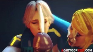 Samus and Christie fucked by Alien soldier