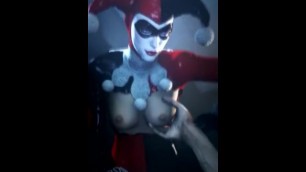 Harley Quinn riding dick to creampie