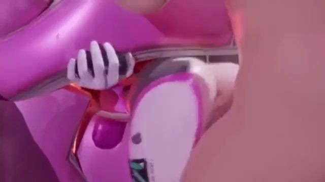 D.va gets stuck in mech and gets fucked