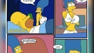 História em Quadrinho Pornô - Cartoon Paródia Os Simpsons - Sexo com o Policial