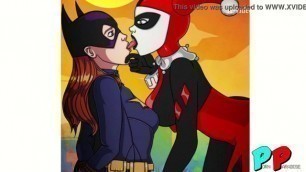 Batman Porn Parody: Ivy Poison, Harley Quinn, Catwoman and Bat Girl