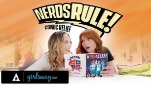 GIRLSWAY - College Geeks Lacy Lennon and Lily Larimar are Turned on after Reading Hentai Comics