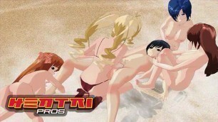 Hentai Pros - Blue Haired Babe Lies on the Warm Sand & Gets Fucked as her Big Boobs Bounce