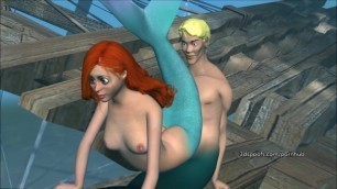 Wild little mermaid gets fucked senseless part 3