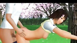 Hentai fucked in the park