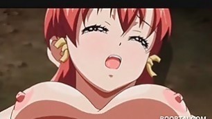 Chesty hot naked anime babe pussy fucked in close-up