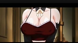 Tempting hentai maid giving her master big boner gets a facial
