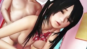THE GIRL IS MASTURBATING SEXTOY & FUCKED STANDING DOGGY-Hentaigame.tokyo