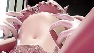 3D Anime Girl Waist Underarm Nipple Navel Tickled - .TK