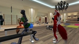 Second Life Machinima [Air & Red #3] A heated up workout session