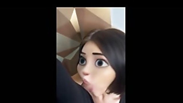 dude snap-fucking a girl with cartoon face filter slut polish tattoo massage